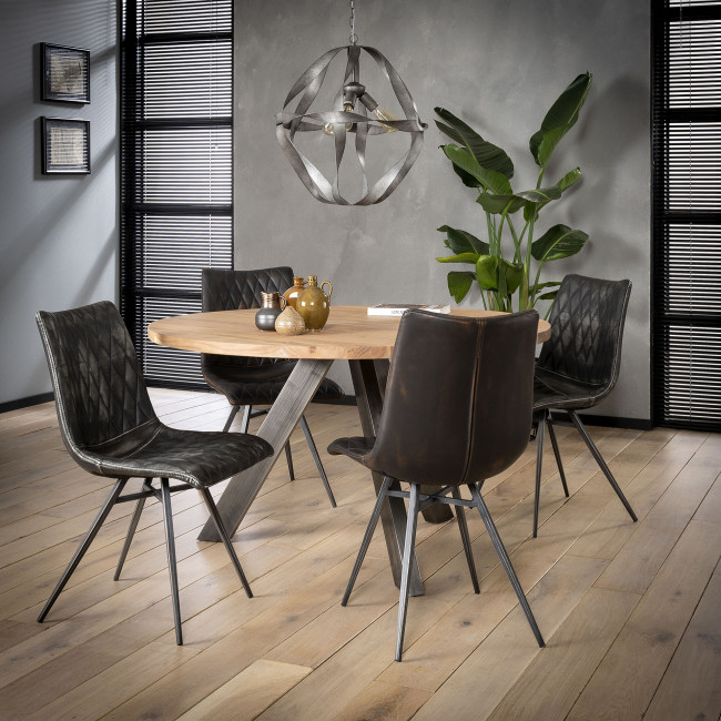 Jedálenský stôl 20-61 Ø120cm Acacia natural - PRODUKT JE SKLADOM - 1Ks